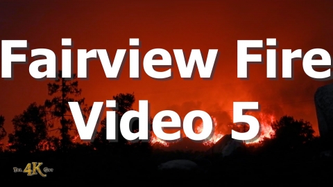 Fairview Fire Video 5 - Evening evil glow as fire threatens home -...