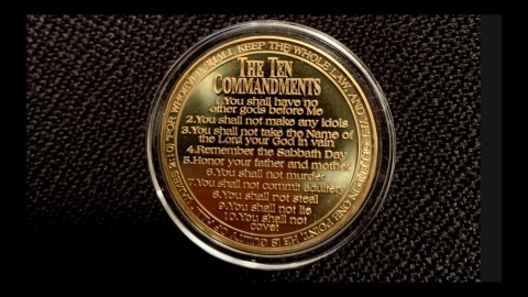 Warning.  Advert.  Ten Commandment Gold Coin