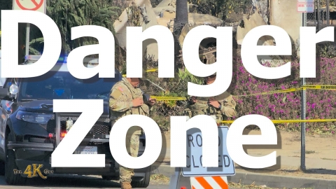 Altadena: National Guard soldiers on scene blocking perimeter...