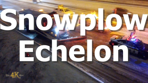 Highway 20: Epic plow echelon caught by drone on...