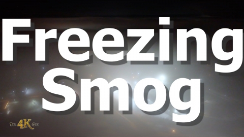 Québec: Strange low smog cloud forms in extreme cold weather...