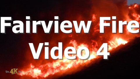 Fairview Fire Video 4 - Mountain side ablaze extended video - Sept...