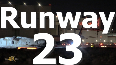 Pearson: Plane crash fuselage night view day of accident 2-16-2025