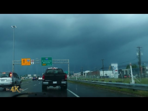 Montréal: Rainstorm raw footage Thursday afternoon city and...