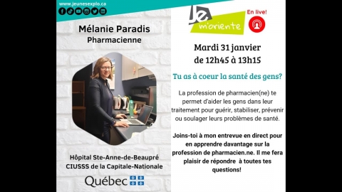 JE m'oriente en live - Pharmacienne