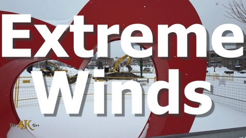 Barrie: Powerful gusts of blowing snow rocking the city 2-17-2025