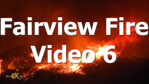 Fairview Fire Video 6 - Ripping raging flame scorching vegetation -...