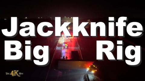 St-Constant: Tractor trailer on the 730 slips on black ice 11-22-2025