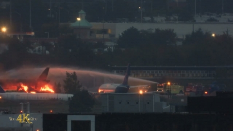 Pearson Airport: Air crash practice with tender truck putting out fire 9-27-2022
