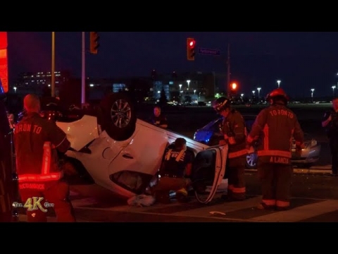 Toronto: Rollover crash on Rexdale Blvd causes...