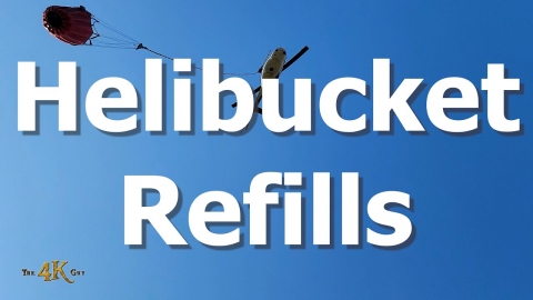 Alberta: Helibucket performing multiple refill runs back and forth...