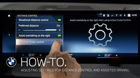Adjusting Settings for Distance Control and Assisted Driving | BMW...