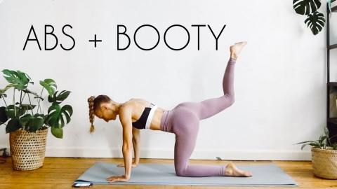 2 in 1 ABS AND BOOTY At Home Workout No Equipment (20 min)