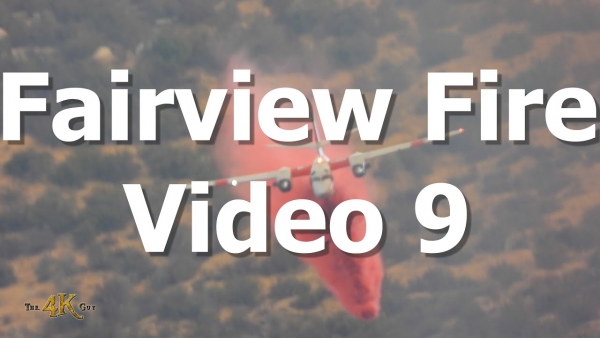 Fairview Fire Video 9 - Straight face view of plane drop - Sept 2022
