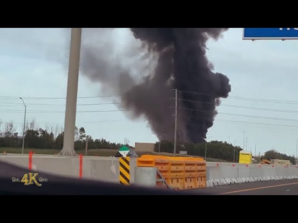 Ontario: Highway 401 shut down as police station burns to the ground 7-17-2022