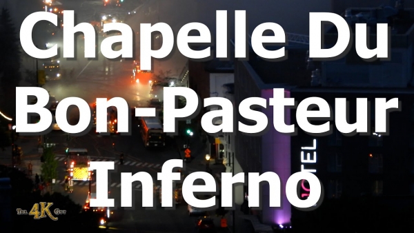 Montréal: Chapelle du Bon-Pasteur historic building 5 alarm fire 5-25-2023
