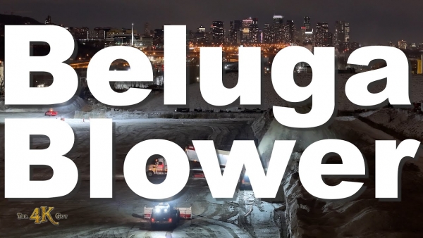 Angrignon: Massive snowblower in action at city snow dump Dec '25