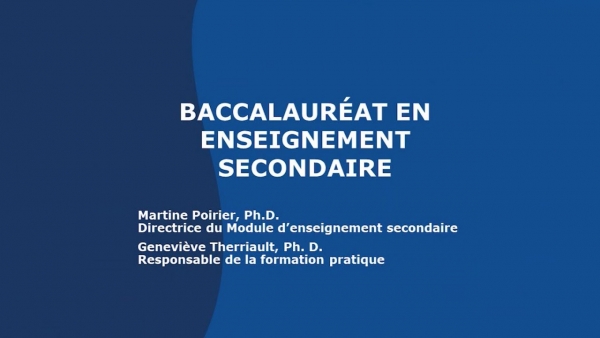 Baccalauréat En Enseignement Secondaire