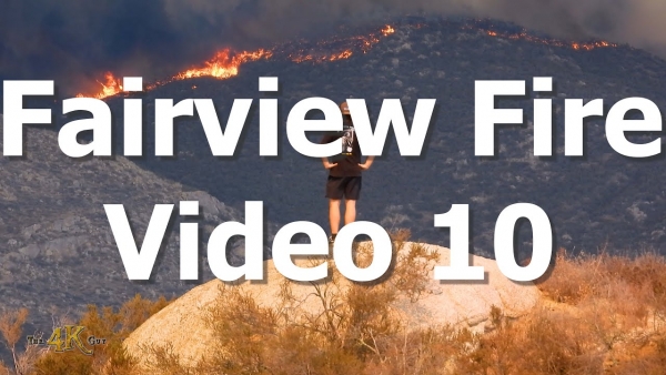 Fairview Fire Video 10 - Person standing small facing fire - Sept 2022